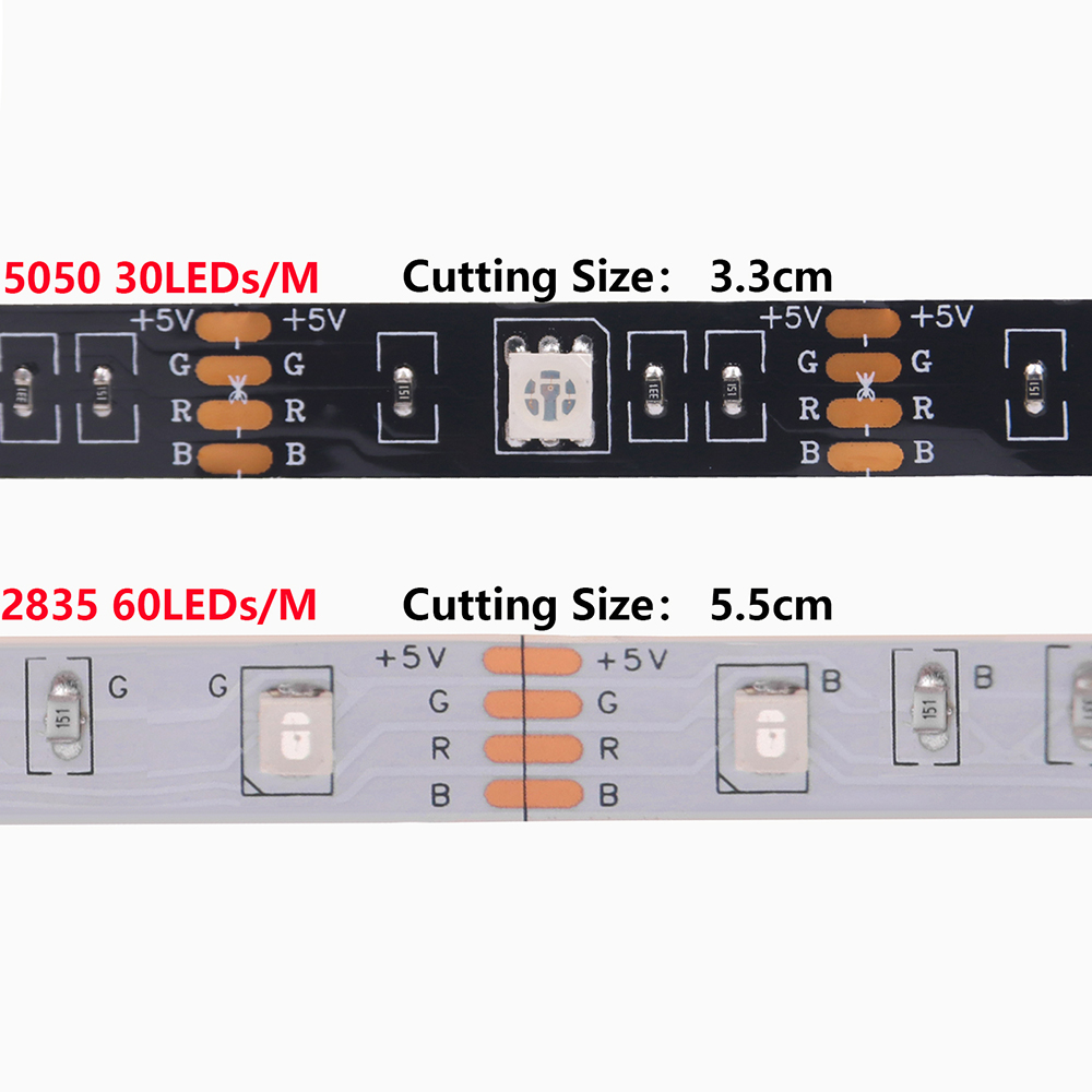 DC 5V 5050 RGB Strip LED Light - Outdoor Power Strip Weatherproof 评论和价格